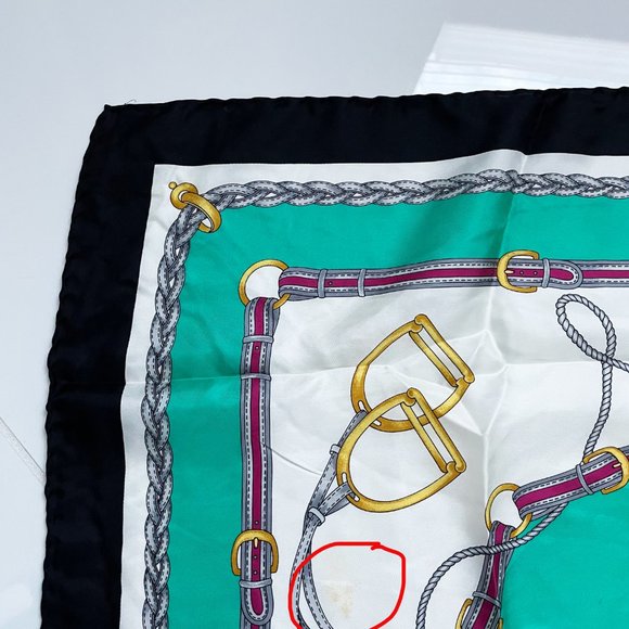 Celine Paris Scarf Silk Equestrian 26” Vintage - Picture 6 of 6